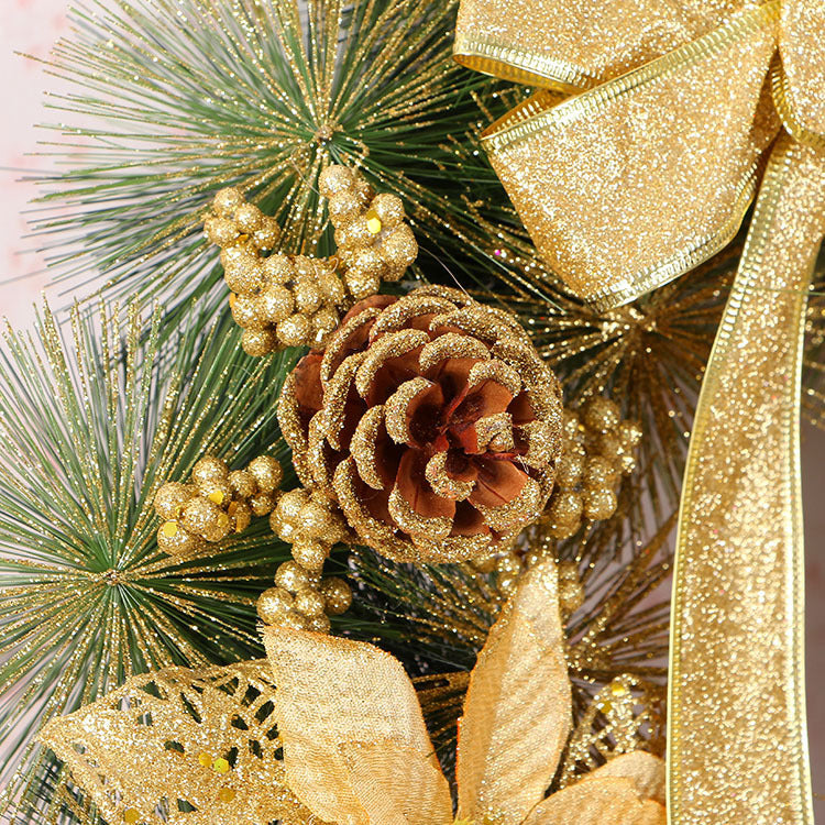 HKM-419795 40cm Pine Needle Christmas Wreath for Holiday Decor
