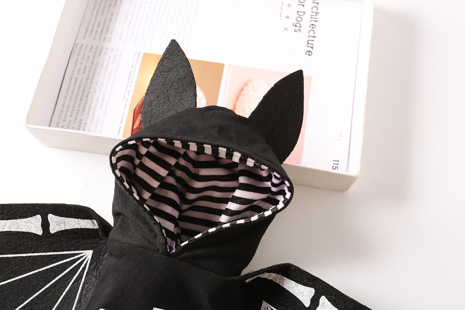HKM-419795 Black Bat Transforming Dog Outfit, Available in Sizes S, M, L, XL, Made from Durable Cloth