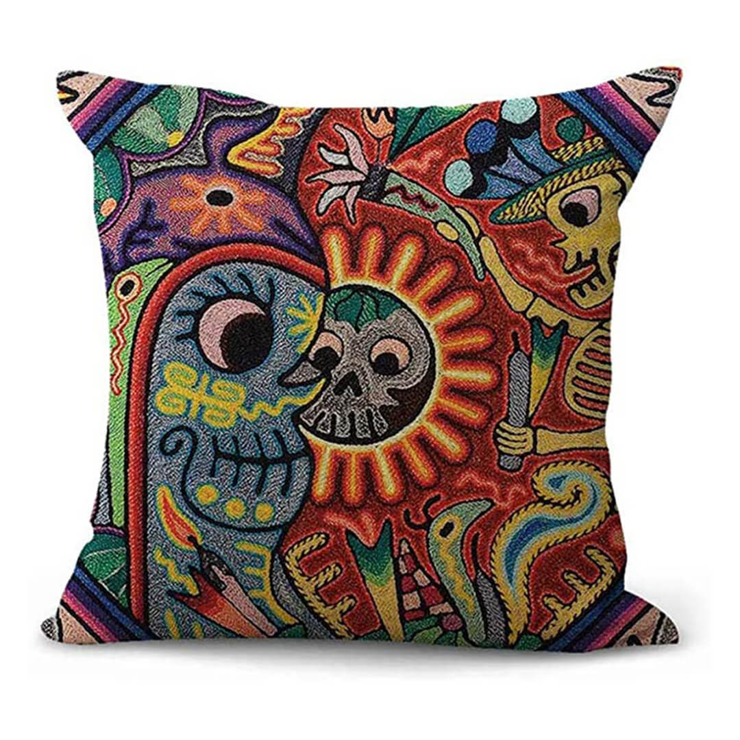 HKM-419859 Mexican Style Super Soft Cotton and Linen Pillowcase 45x45 cm