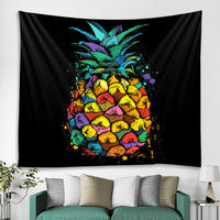 HKM-419859 Polyester Family Hanging Cloth with Floral and Leaf Patterns - Machine Washable Tapestry for Home Decor