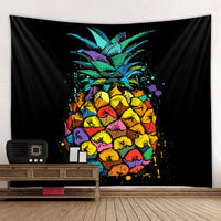 HKM-419859 Polyester Family Hanging Cloth with Floral and Leaf Patterns - Machine Washable Tapestry for Home Decor