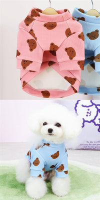 HKM-419987 Lightweight Spring and Summer Fashion for Small Dogs - Casual Pet Clothing in White, Blue, and Pink