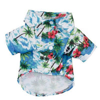 HKM-420051 Cute Summer Beach Shirts for Dogs in Hawaiian and Coconut Tree Designs