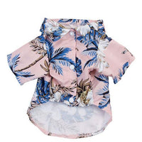 HKM-420051 Cute Summer Beach Shirts for Dogs in Hawaiian and Coconut Tree Designs