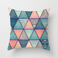 HKM-420243 Mandala Print Super Soft Peach Skin Sofa Pillowcase – 44cm x 44cm