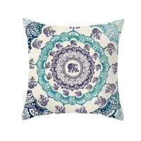 HKM-420243 Mandala Print Super Soft Peach Skin Sofa Pillowcase – 44cm x 44cm