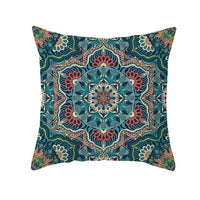HKM-420243 Mandala Print Super Soft Peach Skin Sofa Pillowcase – 44cm x 44cm