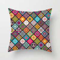 HKM-420243 Mandala Print Super Soft Peach Skin Sofa Pillowcase – 44cm x 44cm