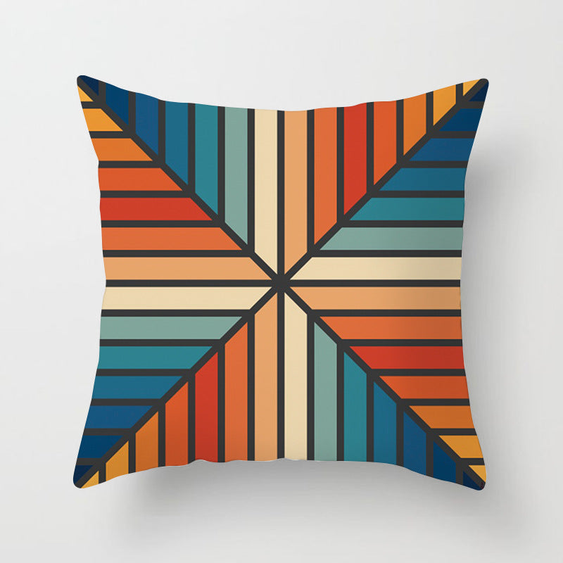HKM-420243 Mandala Print Super Soft Peach Skin Sofa Pillowcase – 44cm x 44cm