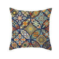 HKM-420243 Mandala Print Super Soft Peach Skin Sofa Pillowcase – 44cm x 44cm