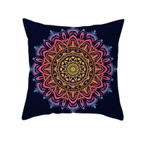 HKM-420243 Mandala Print Super Soft Peach Skin Sofa Pillowcase – 44cm x 44cm