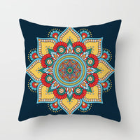 HKM-420243 Mandala Print Super Soft Peach Skin Sofa Pillowcase – 44cm x 44cm