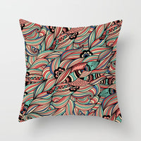 HKM-420243 Mandala Print Super Soft Peach Skin Sofa Pillowcase – 44cm x 44cm