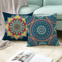 HKM-420243 Mandala Print Super Soft Peach Skin Sofa Pillowcase – 44cm x 44cm