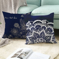 HKM-420243 Mandala Print Super Soft Peach Skin Sofa Pillowcase – 44cm x 44cm