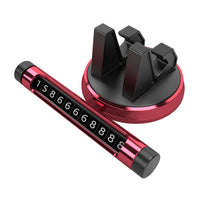 HKM-420243 Universal Multifunctional Car Phone Holder with Luminous Temporary Parking Number Plate, ABS & Silicone Material, Various Colors Available