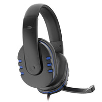 HKM-420243 Wired Gaming Headphones with Microphone, Heavy Bass and Soft Leather PU Ear Cushions - Compatible with PS4, Xbox One, and PC