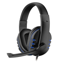 HKM-420243 Wired Gaming Headphones with Microphone, Heavy Bass and Soft Leather PU Ear Cushions - Compatible with PS4, Xbox One, and PC