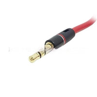 HKM-420371 35mm Male to Male Audio Cable - 1m Elbow Connector with Gold Plated Bare Copper Wires