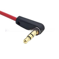 HKM-420371 35mm Male to Male Audio Cable - 1m Elbow Connector with Gold Plated Bare Copper Wires