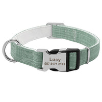 HKM-420371 Custom Adjustable Pet Dog Collar with Engraved Anti-Lost Tag for Medium to Large Breeds