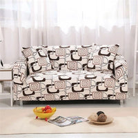HKM-420563 Elegant Polyester Fiber Sofa Slipcover for One to Four Seat Sofas with Pillow Cases