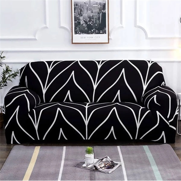 HKM-420563 Elegant Polyester Fiber Sofa Slipcover for One to Four Seat Sofas with Pillow Cases