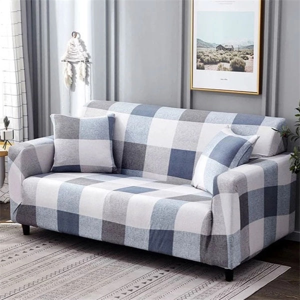 HKM-420563 Elegant Polyester Fiber Sofa Slipcover for One to Four Seat Sofas with Pillow Cases