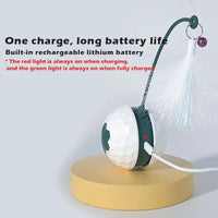 HKM-420627 Interactive USB Rechargeable Cat Teaser Stick with Irregular Motion and Sound Modes