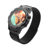 HKM-420691 Stainless Steel Touch Screen Heart Rate Fitness Smart Watch with Pedometer