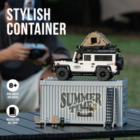 HKM-420819 Off-Road Camping SUV Building Block Set with 676 Pieces for Model Car Enthusiasts