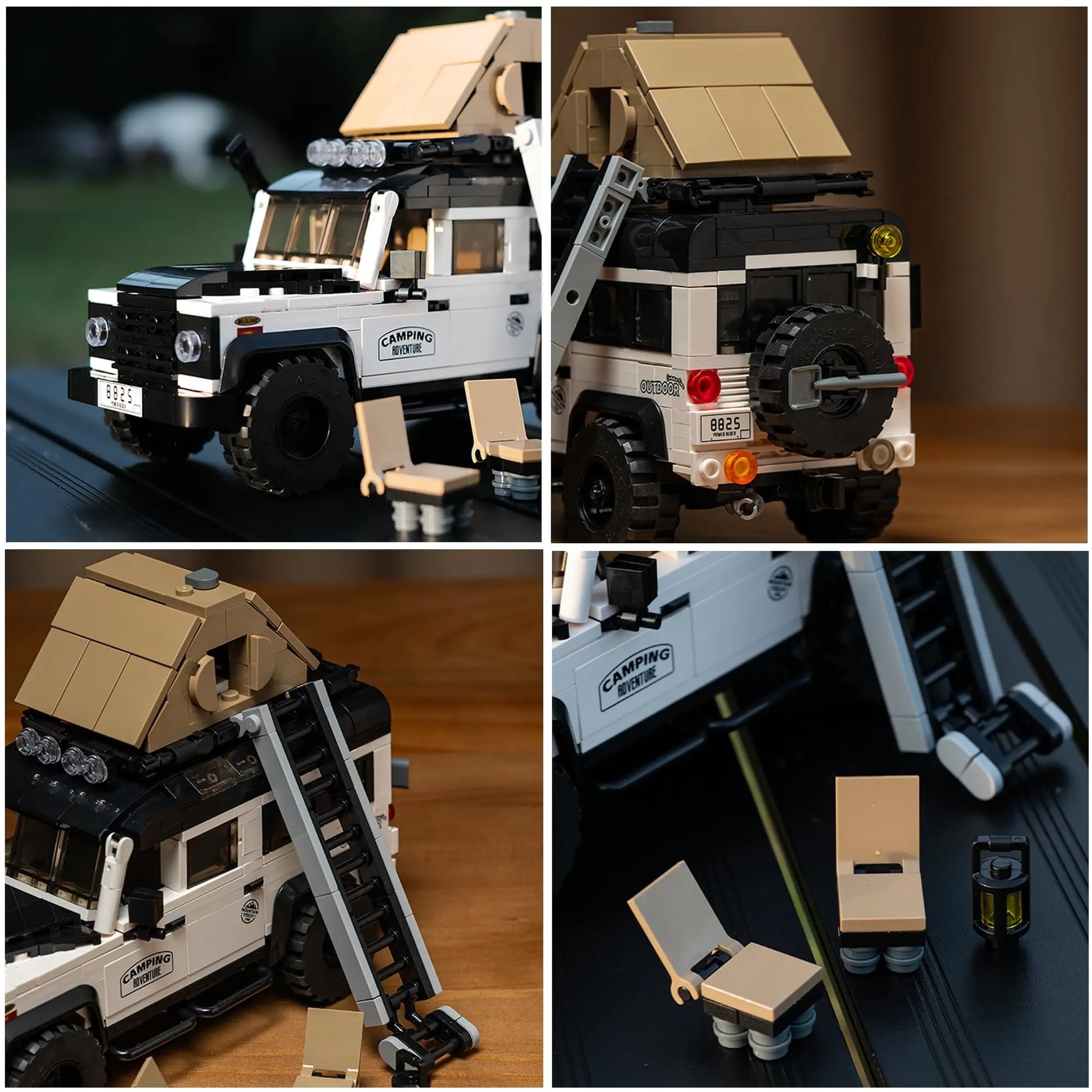 Off-Road Camping SUV Building Block Set with 676 Pieces for Model Car Enthusiasts