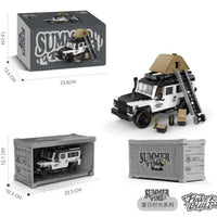 HKM-420819 Off-Road Camping SUV Building Block Set with 676 Pieces for Model Car Enthusiasts