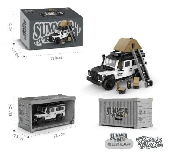 Off-Road Camping SUV Building Block Set with 676 Pieces for Model Car Enthusiasts