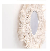 HKM-420883 European Style Circular Makeup Mirror Tapestry for Home Decoration - 35cm Diameter