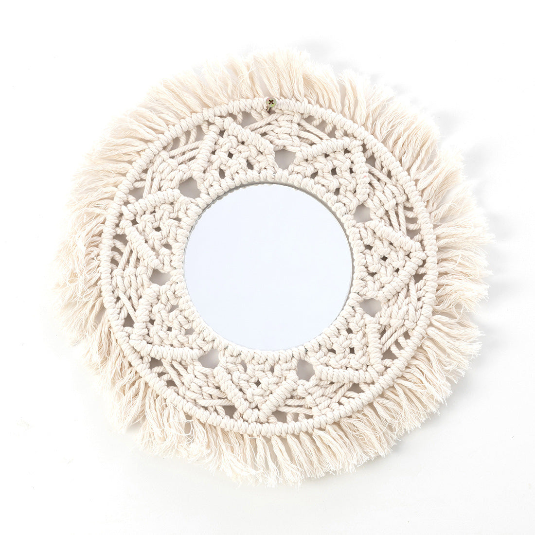 KTX-420883 European Style Circular Makeup Mirror Tapestry for Home Decoration - 35cm Diameter