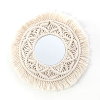 HKM-420883 European Style Circular Makeup Mirror Tapestry for Home Decoration - 35cm Diameter