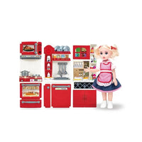 HKM-421011 Mini Plastic Refrigerator Play Set for Kids - Pretend Kitchen Toy for Ages 2 to 14