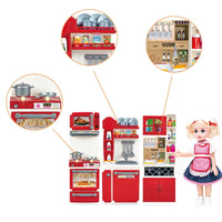 HKM-421011 Mini Plastic Refrigerator Play Set for Kids - Pretend Kitchen Toy for Ages 2 to 14
