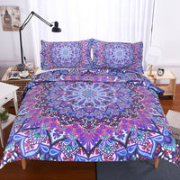HKM-421011 Purple Red Quilt Cover Set with Pillow Shams - Multiple Sizes Available
