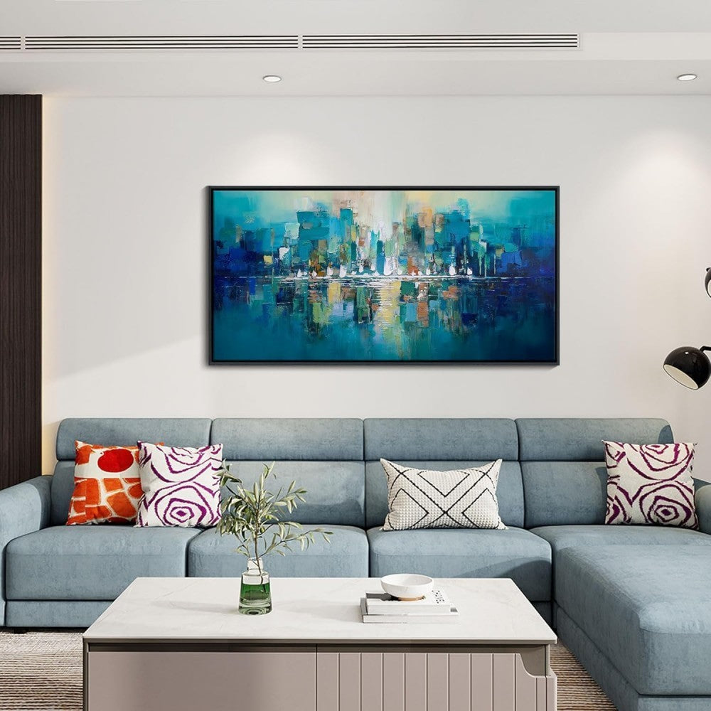 HKM-421267 Handmade Abstract Texture Oil Painting on Canvas - Large Wall Art for Living Room, Bedroom, and Office Decor