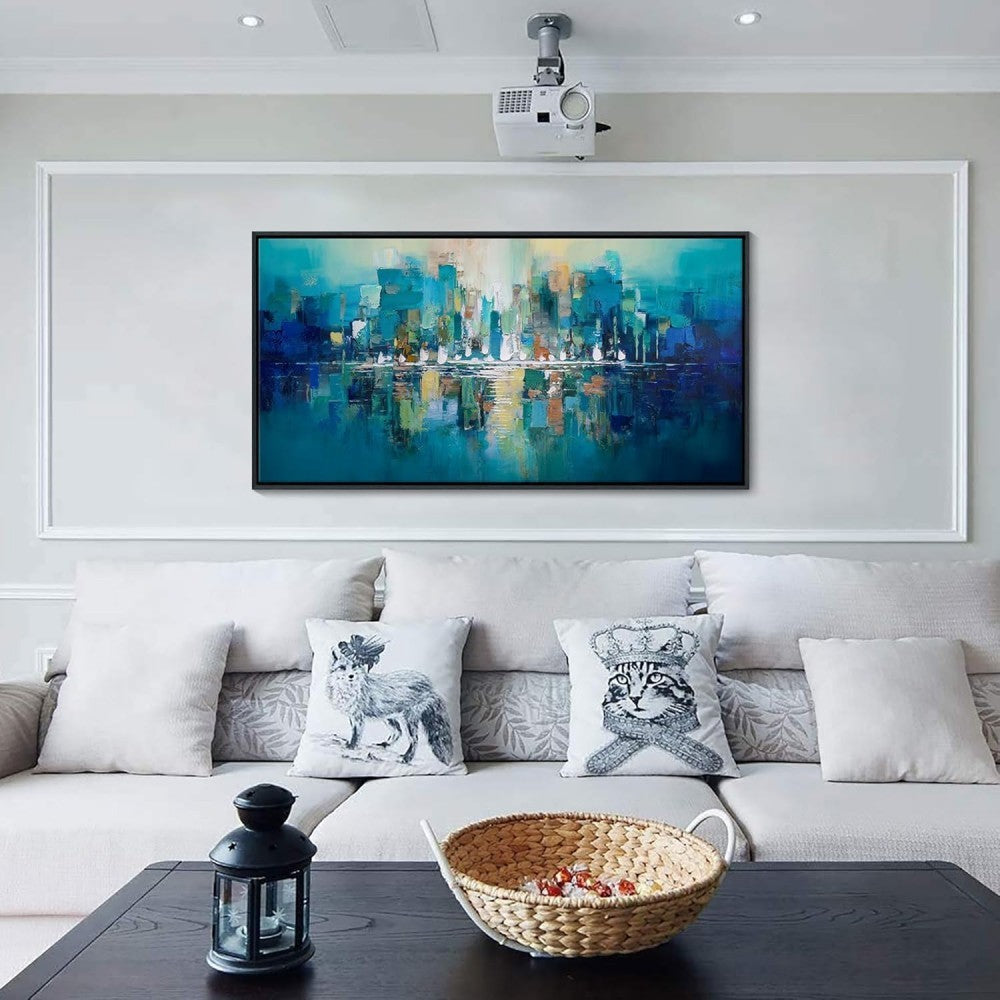 HKM-421267 Handmade Abstract Texture Oil Painting on Canvas - Large Wall Art for Living Room, Bedroom, and Office Decor