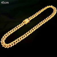 HKM-421331 Cuban Link Bracelet in Gold and Silver - Stylish Alloy Design, Available in Multiple Lengths