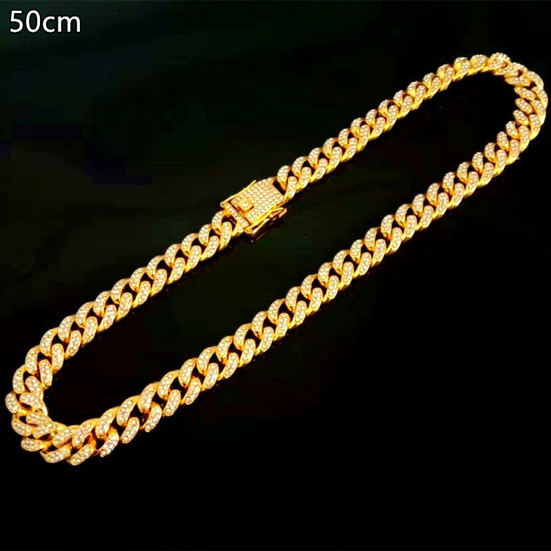 HKM-421331 Cuban Link Bracelet in Gold and Silver - Stylish Alloy Design, Available in Multiple Lengths