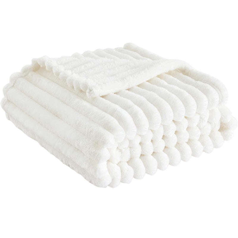 HKM-421331 Plush Soft Large Bedding Blanket in Modern Simple Style