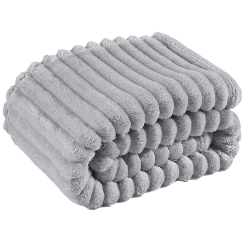 HKM-421331 Plush Soft Large Bedding Blanket in Modern Simple Style