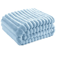 HKM-421331 Plush Soft Large Bedding Blanket in Modern Simple Style