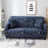 HKM-421395 Printed Stretch Sofa Cover - Polyester Fabric, Fits Single to Four-Seater Sofas, Includes Pillowcase