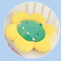 HKM-421459 Plush Round Flower Cushion - Square 38x38cm, Flower 45x38cm for Single Seat Sofa