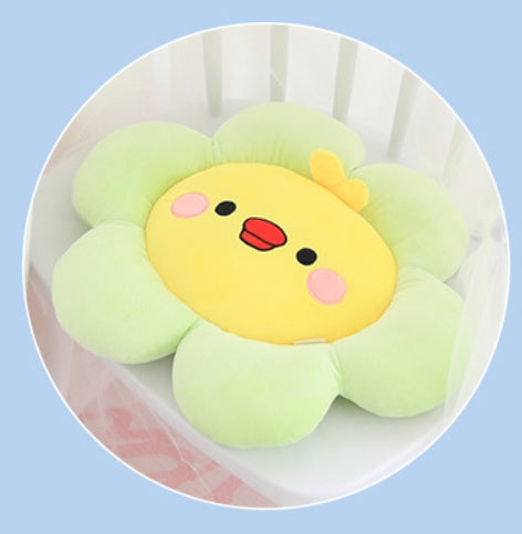HKM-421459 Plush Round Flower Cushion - Square 38x38cm, Flower 45x38cm for Single Seat Sofa